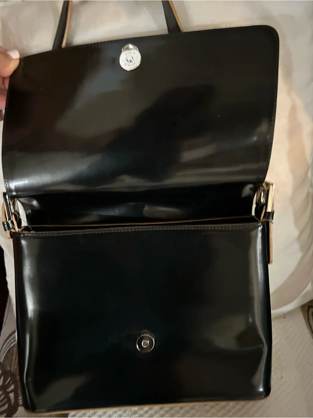 kate spade Black Shoulder Bag with Tan Strap